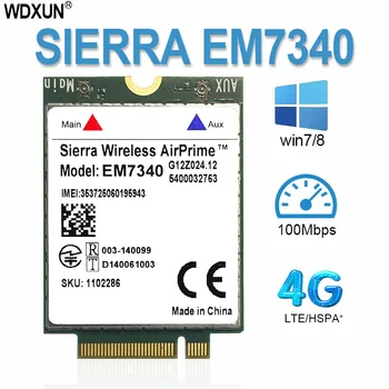 Sierra Wireless AirPrime EM7340 4G LTE Карта FDD-LTE HSPA + Скорость 100 Мбит/с Модуль Cat3 Intel XMM 7160