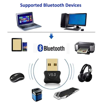USB Bluetooth5.0 Адаптер Передатчик Приемник CSR 5,0 Аудио Bluetooth Адаптер Беспроводной USB Адаптер Подходит для настольного ноутбука