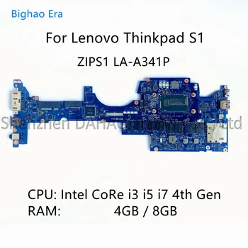 ZIPS1 LA-A341P Для Lenovo Thinkpad Yoga S1 Материнская плата ноутбука i3 i5-4210U i7-4600U Процессор 4G/8 ГБ оперативной памяти Fru: 04X6417 00HW078 00HT164