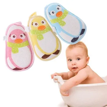 Аксессуары для детских полотенец Little Penguin Смеситель для душа для младенцев, щетки для ванны, Губка для Втирания Хлопка, щетки для мытья тела, Детские щетки для ванны