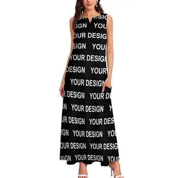 Добавьте дизайн, индивидуальное платье, сшитое на заказ по вашему образу, Милое платье Макси, уличная мода, Богемные длинные платья, графическое платье оверсайз