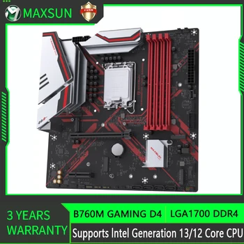 Материнская плата MAXSUN Terminator B760M Игровая D4 SATA M.2 DDR4 PCIE4.0 LGA1700 С поддержкой Intel 12th/13th Core 12400F/13400F/13600