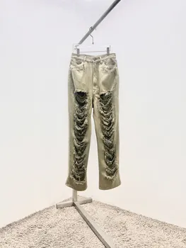 Укороченные свободные джинсы повседневная мода 2023, летний новый стиль 0325